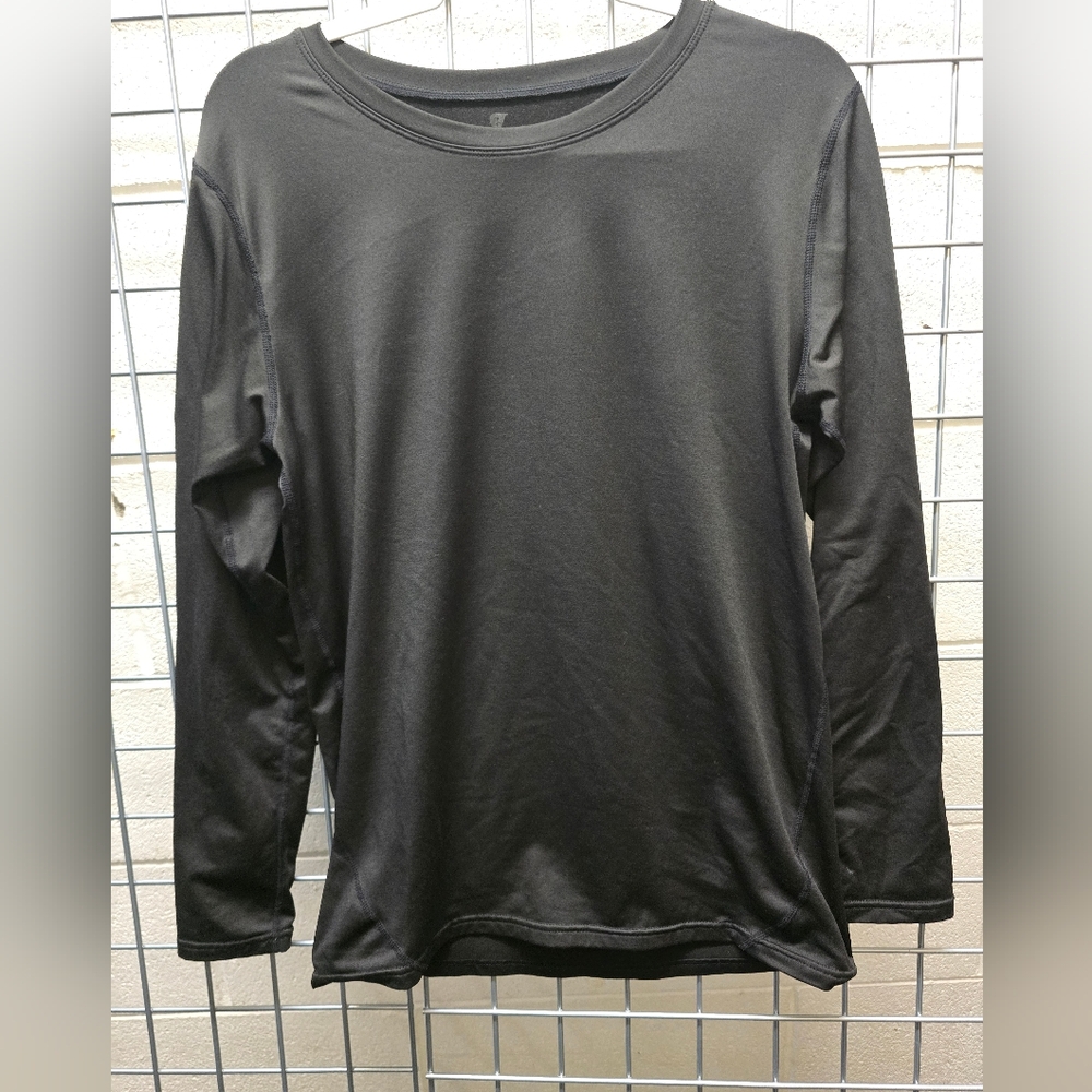 Men's Black Long Sleeve Shirt Thermal
